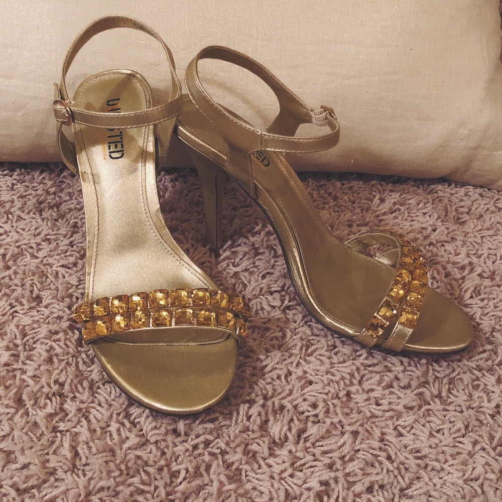 gold heels